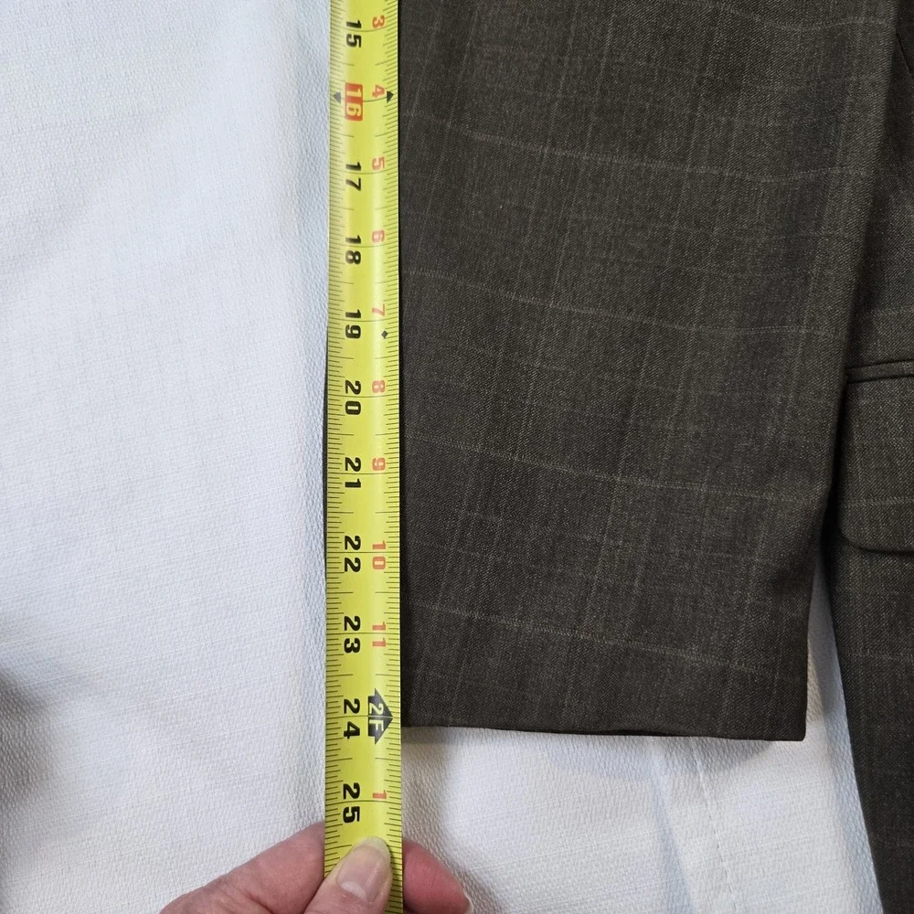 Lineage High Twist Microtech Men's Sport Coat Plaid Suit Jacket Measures 48R‎